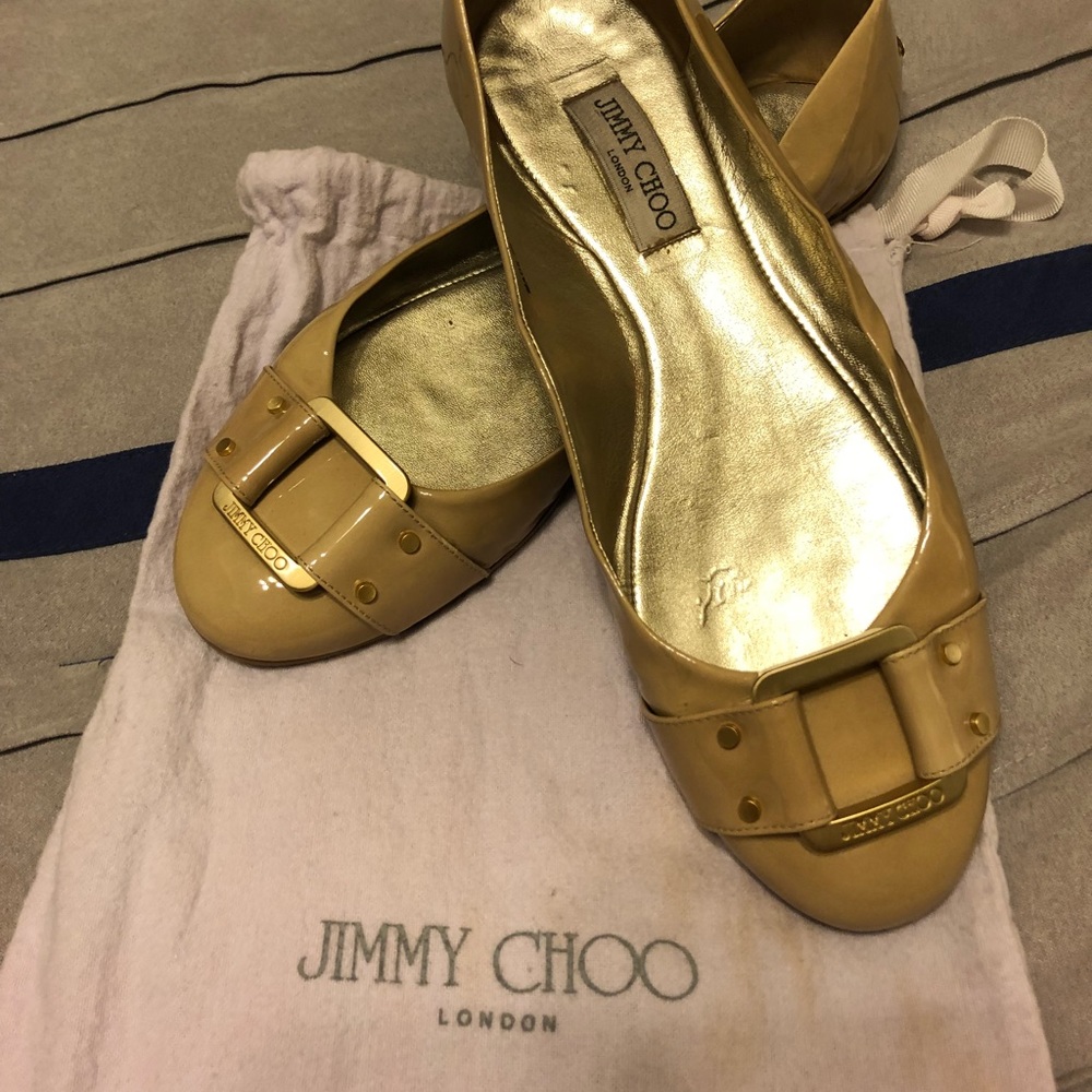 Jimmy Choo classic buckle flats